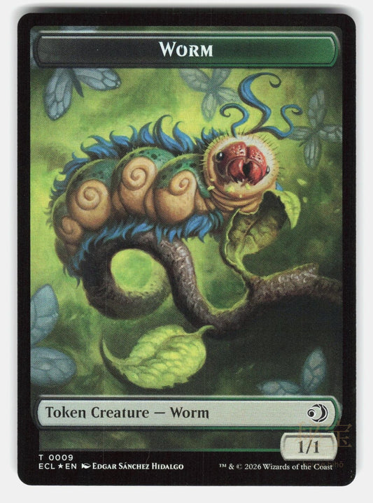 MERFOLK // WORM DOUBLE SIDED TOKEN ECL 8 // 9 FOIL   MTG   HIDALGO NM/M0