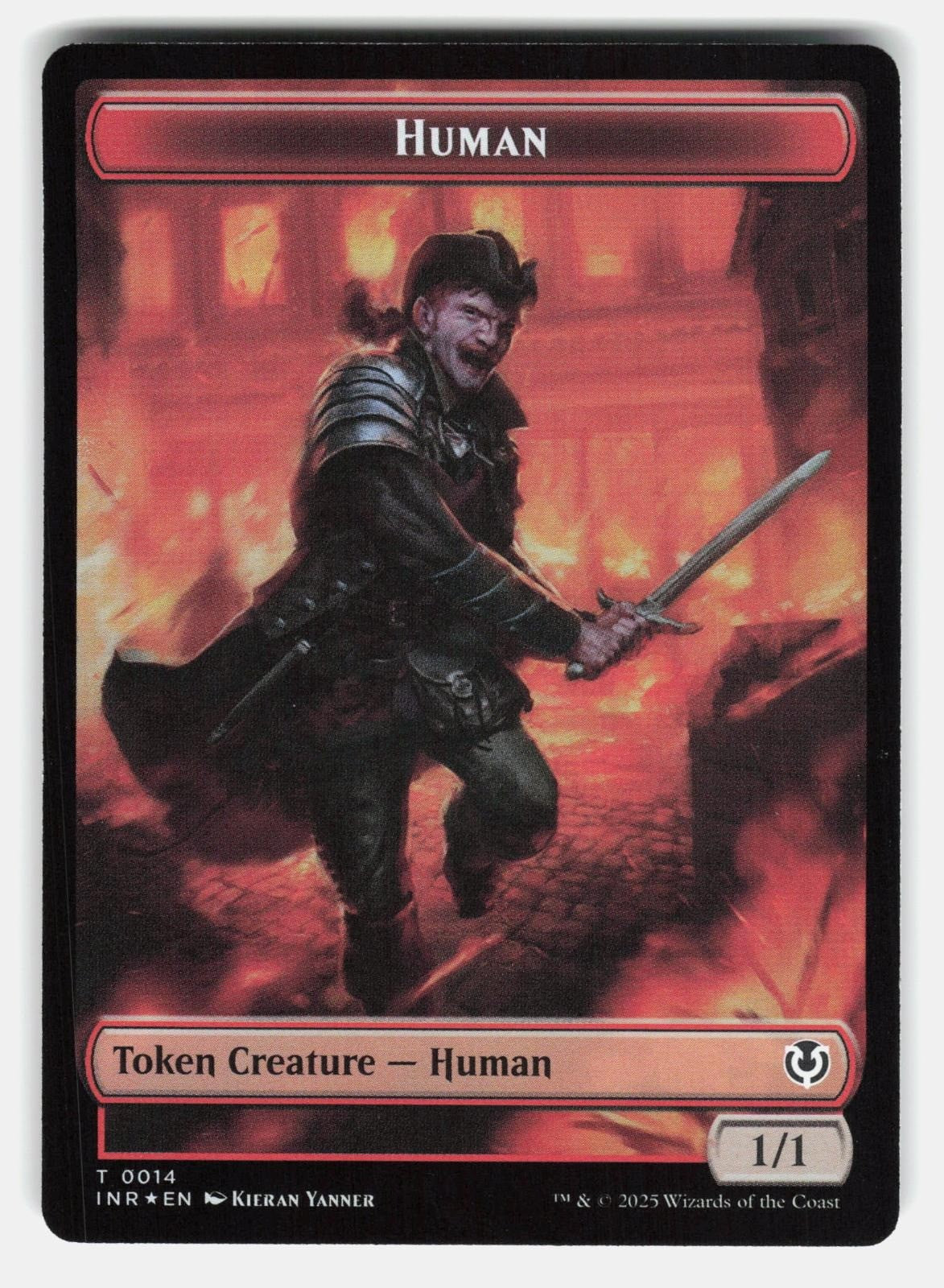 ELEMENTAL // HUMAN (0014) DOUBLE SIDED TOKEN FOIL   MTG   YANNER LP0