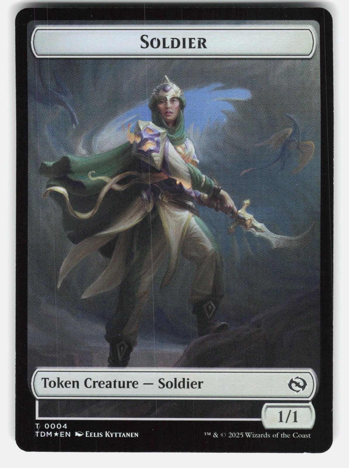 SOLDIER (0004) // SOLDIER (0005) DOUBLE SIDED TOKEN FOIL   MTG   HIMAWAN NM/M0
