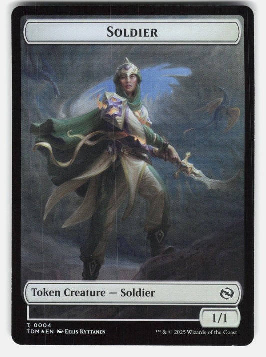 SOLDIER (0004) // SOLDIER (0005) DOUBLE SIDED TOKEN FOIL   MTG   HIMAWAN NM/M0