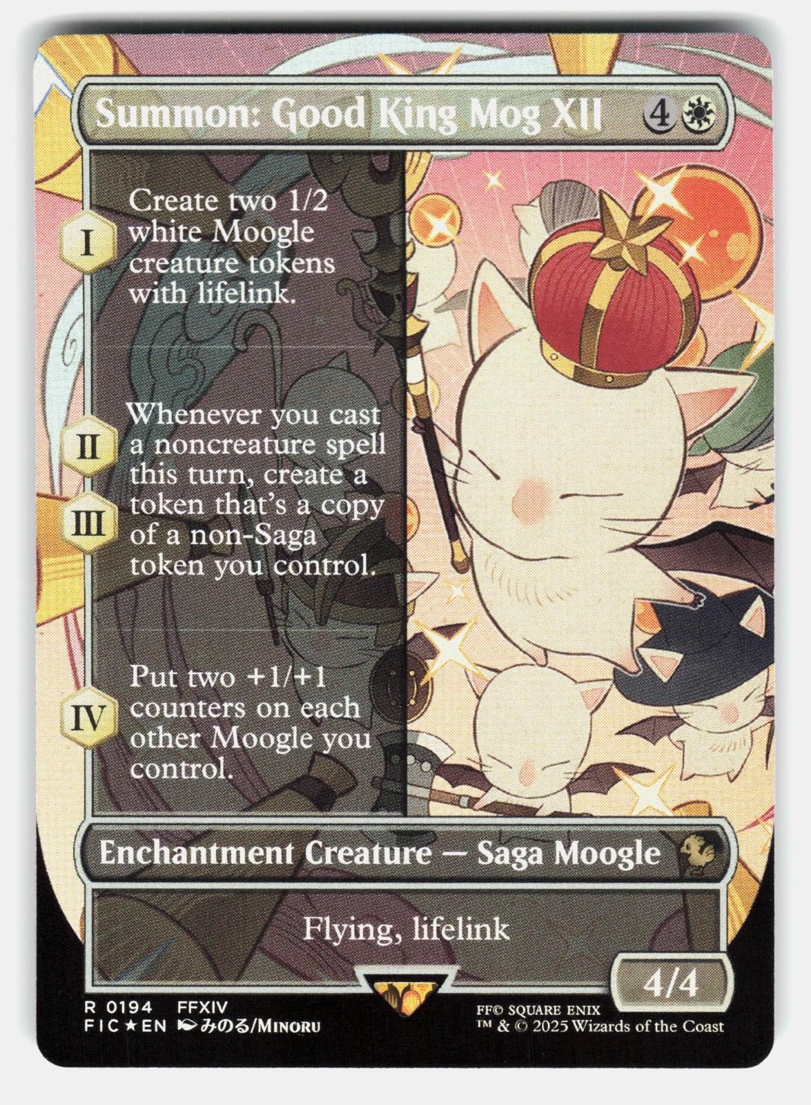 SUMMON: GOOD KING MOG XII (BORDERLESS) 194 FOIL   MTG   MINORU NM/M0