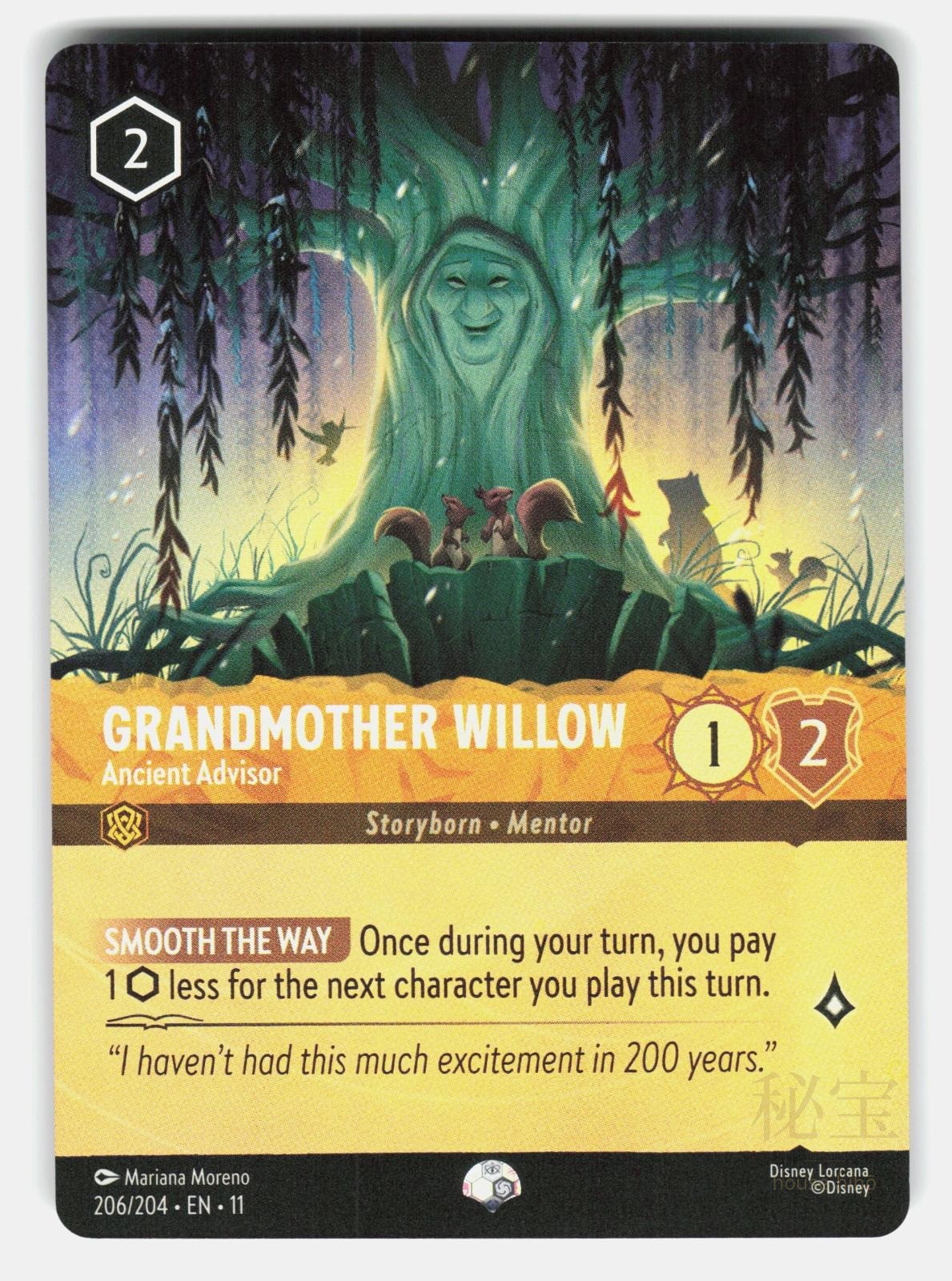 GRANDMOTHER WILLOW   ANCIENT ADVISOR 13/204   LORCANA   NM/M0