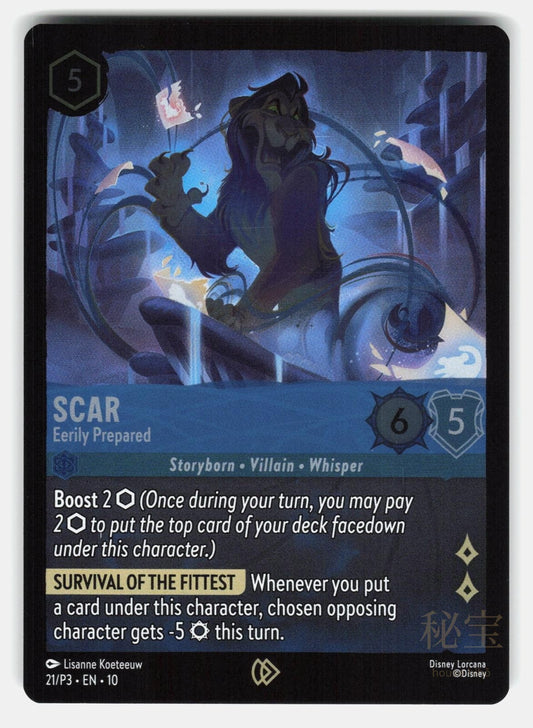 SCAR - EERILY PREPARED 21/P3 COLD FOIL - LORCANA - NM/M0