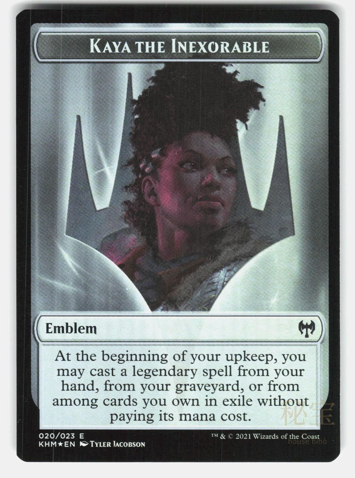 HUMAN WARRIOR // EMBLEM   KAYA THE INEXORABLE DOUBLE SIDED TOKEN 3 // 20 FOIL NM0