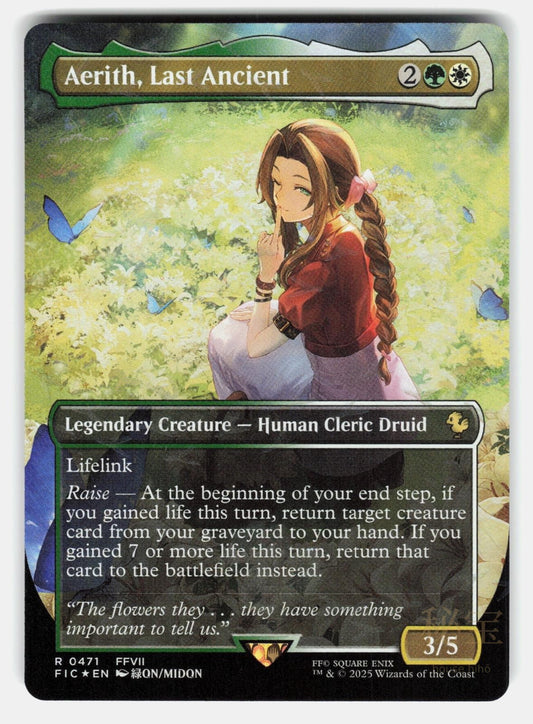 AERITH, LAST ANCIENT (BORDERLESS) ( CHOCOBO TRACK FOIL )   MTG QN/MIQN NM/M0