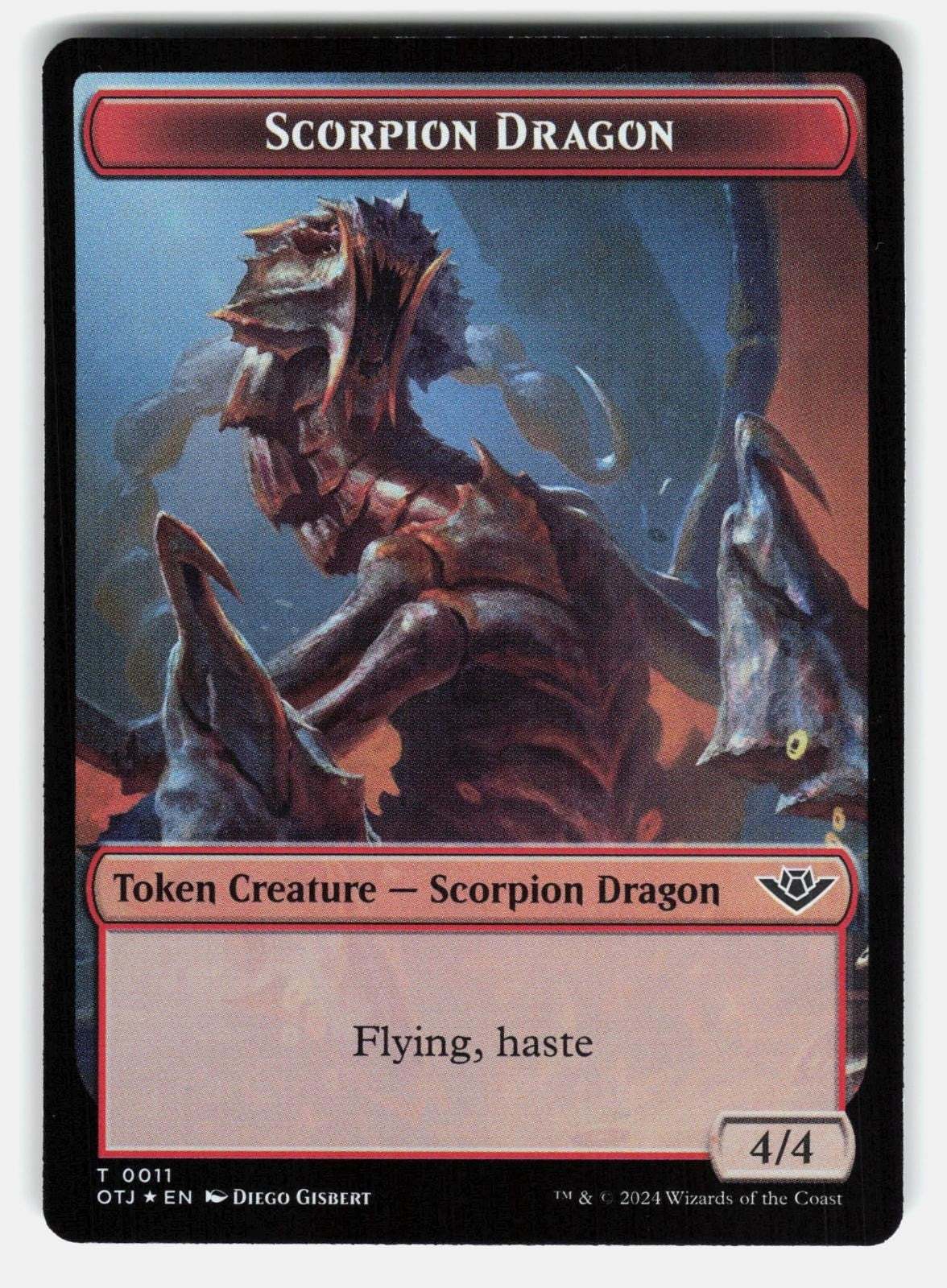 MERCENARY // SCORPION DRAGON DOUBLE SIDED TOKEN FOIL   MTG   GISBERT NM/M0