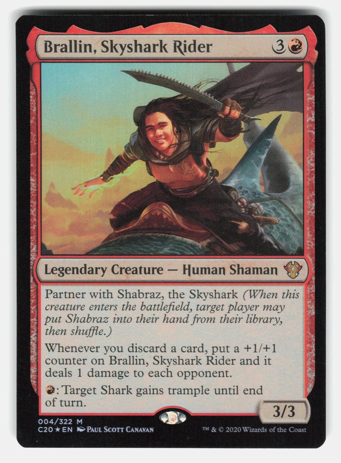 BRALLIN, SKYSHARK RIDER FOIL - Magic: The Gathering - CANAVAN NM/M0