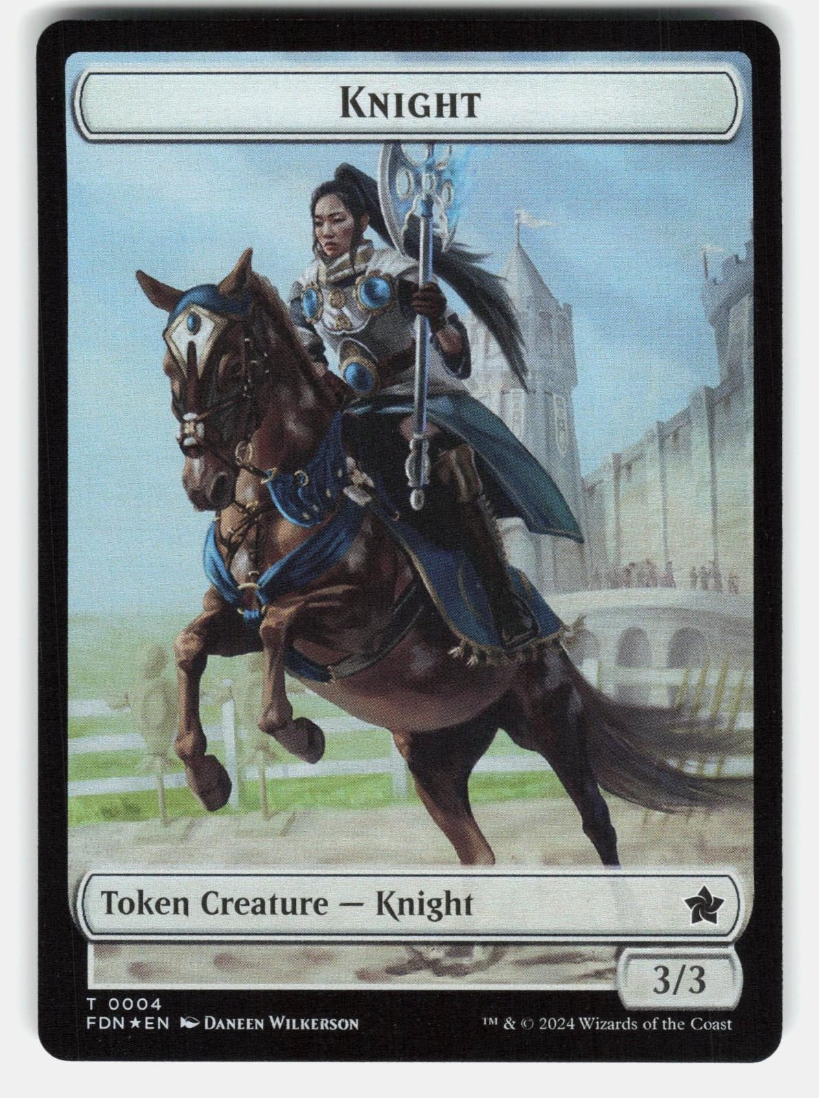 HUMAN // KNIGHT DOUBLE SIDED TOKEN FOIL   Magic: The Gathering   WILKERSON NM/M0