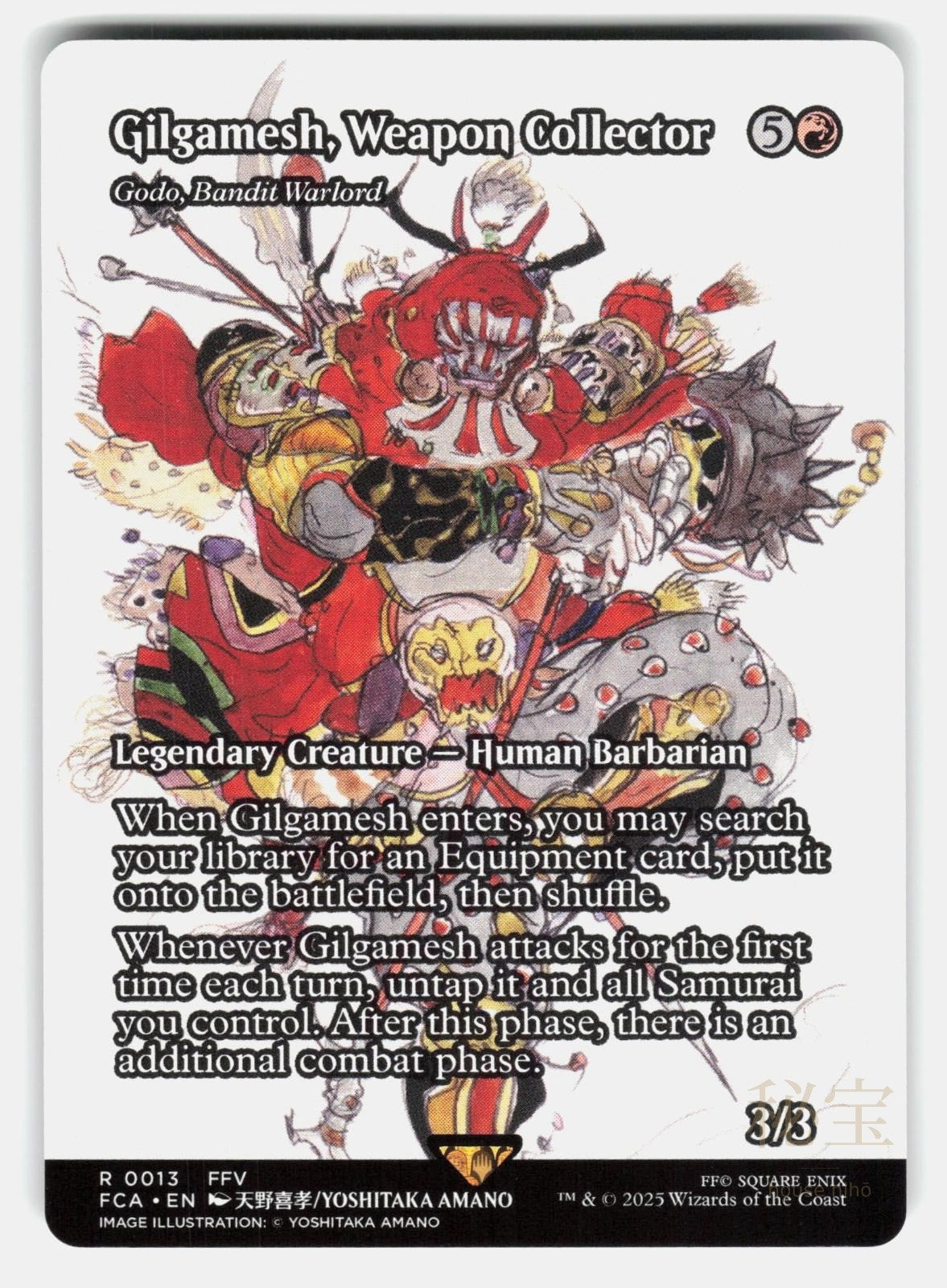 GILGAMESH, WEAPON COLLECTOR   GODO, BANDIT WARLORD ( SHOWCASE )   MTG AMANO NM/M0