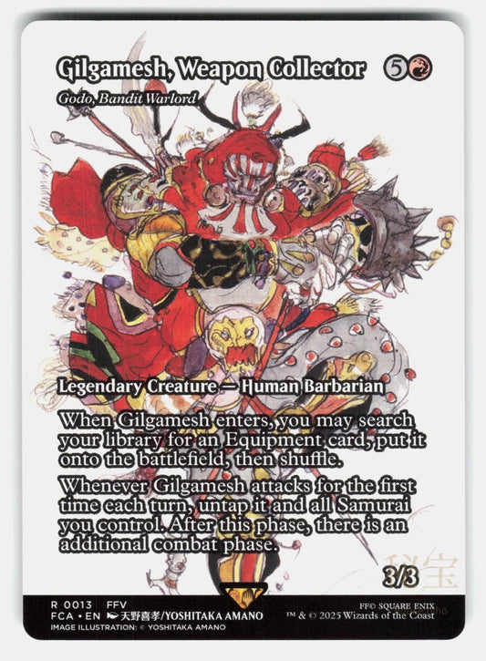 GILGAMESH, WEAPON COLLECTOR   GODO, BANDIT WARLORD ( SHOWCASE )   MTG AMANO NM/M0