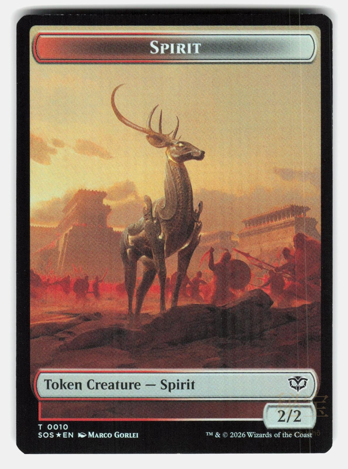 FRACTAL (0004) // SPIRIT (0010) DOUBLE SIDED TOKEN SOS 4 // 10 FOIL  GORLEI NM/M1