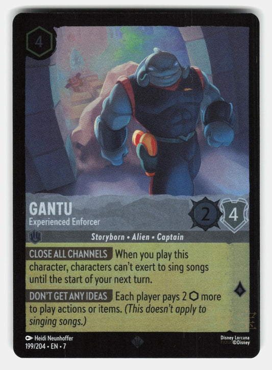 GANTU   EXPERIENCED ENFORCER COLD FOIL   LORCANA   NEUNHOFFER NM/M0