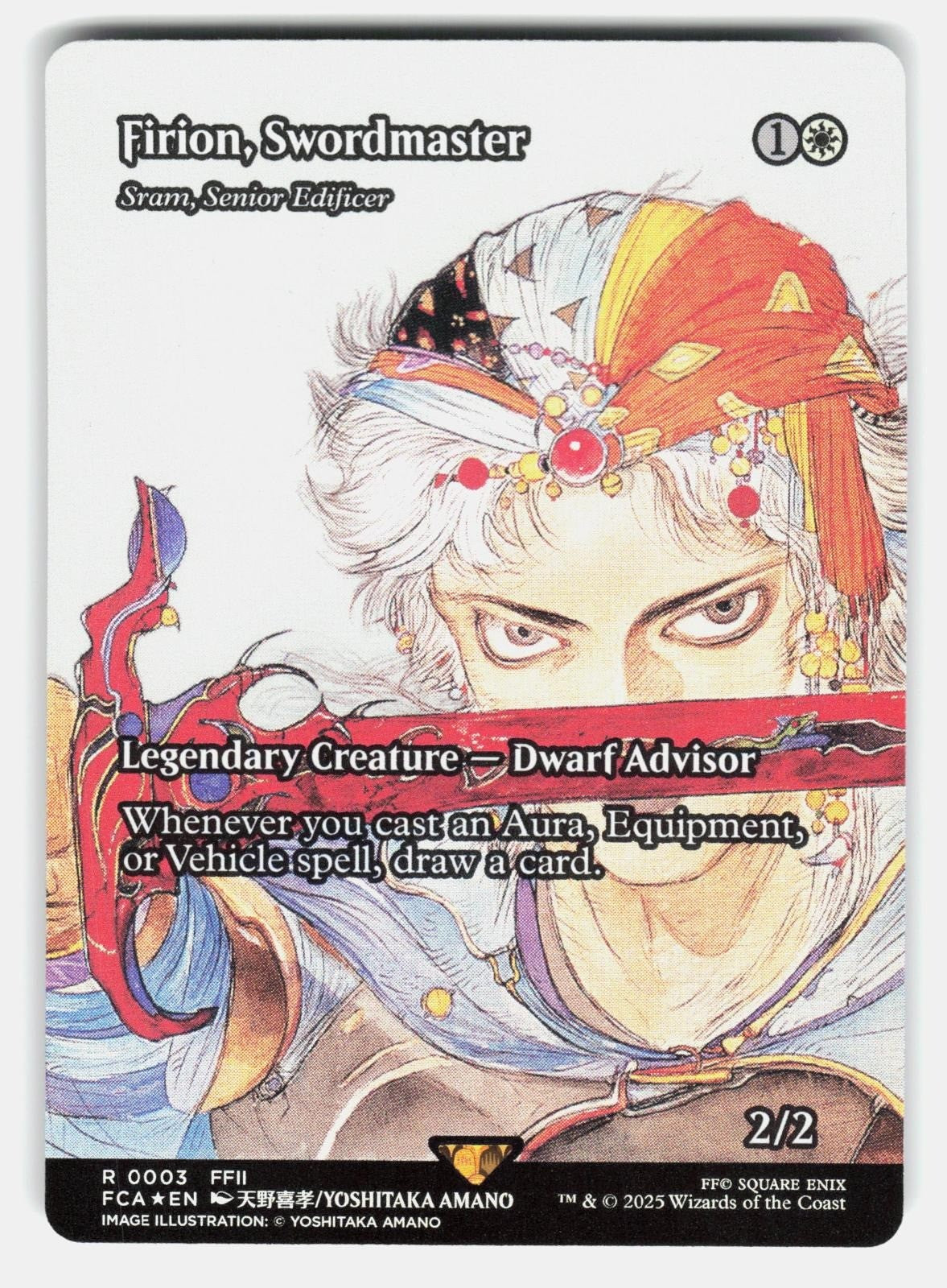 FIRION, SWORDMASTER   SRAM, SENIOR EDIFICER (SHOWCASE) 3 FOIL   MTG   AMANO NM/M0