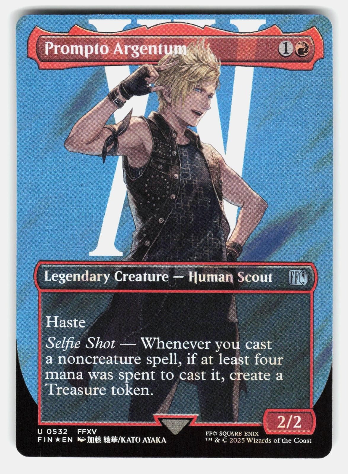 PROMPTO ARGENTUM (BORDERLESS) (SURGE FOIL)   Magic: The Gathering   AYAKA NM/M0