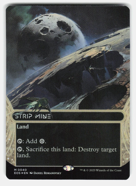 STRIP MINE (0040) (BORDERLESS) 40 FOIL   Magic: The Gathering   ROMANOVSKY NM/M0