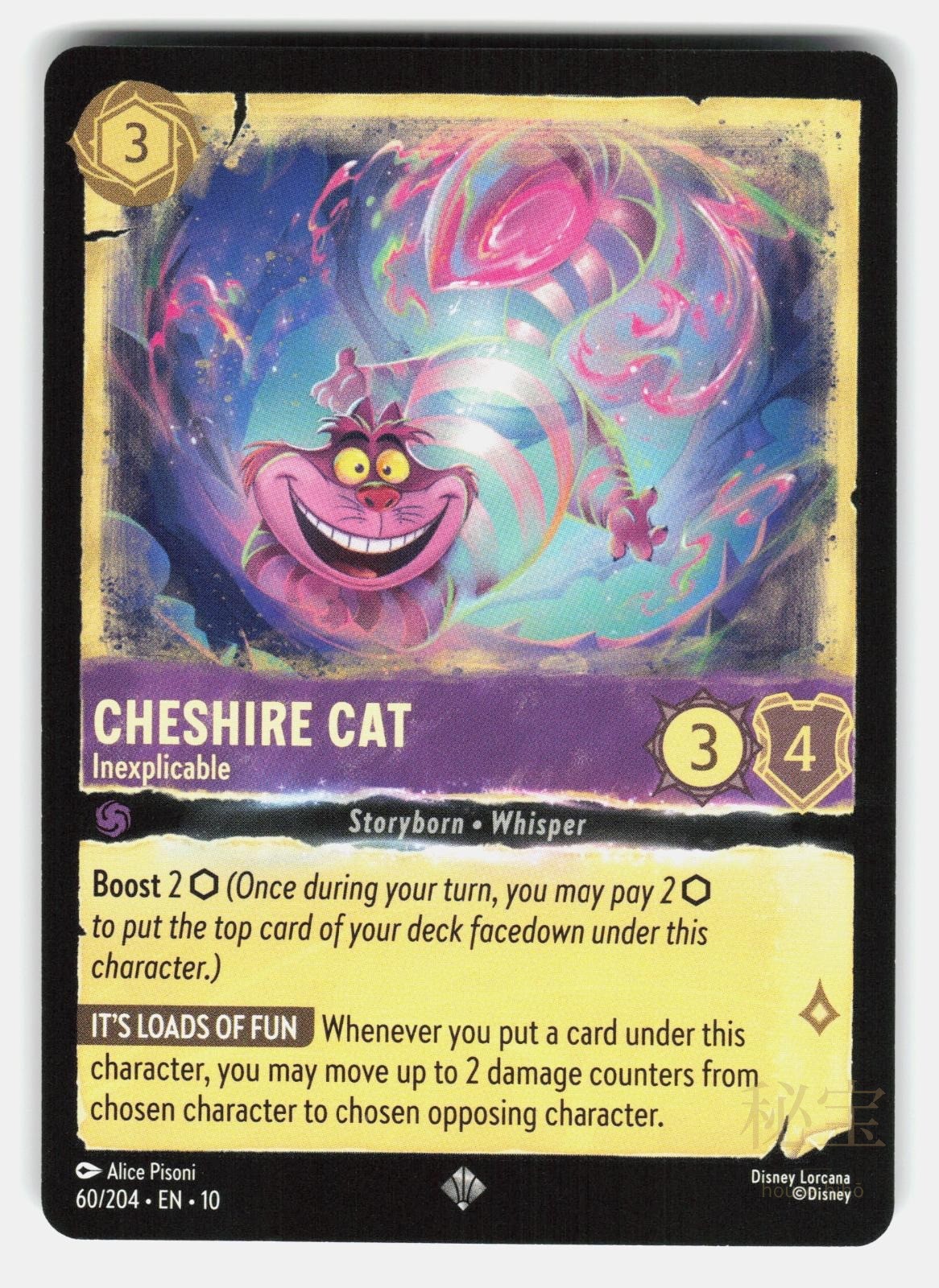 CHESHIRE CAT   INEXPLICABLE   Lorcana   PISONI NM/M0