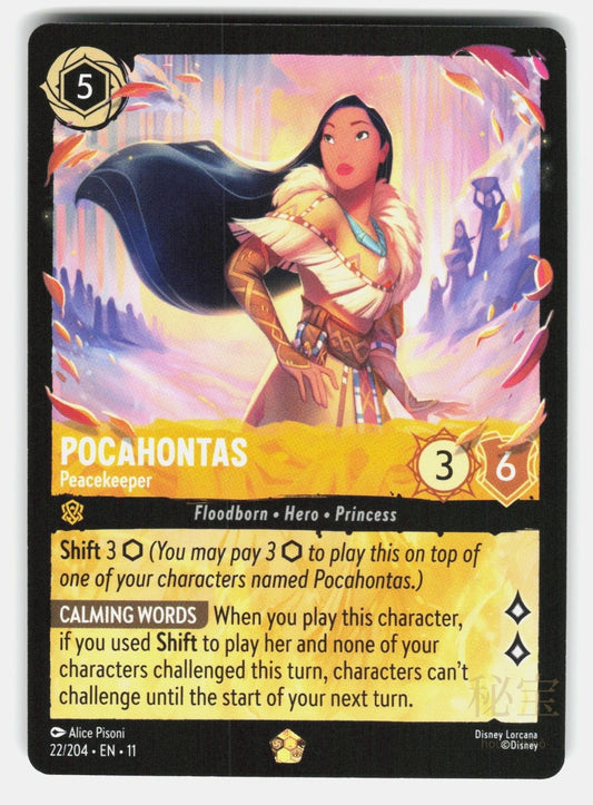 POCAHONTAS - PEACEKEEPER 22/204 - LORCANA - NM/M0