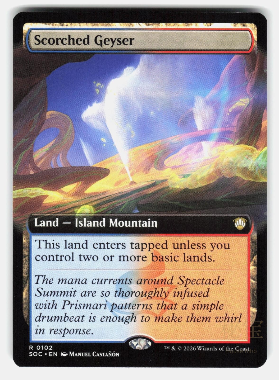 SCORCHED GEYSER (EXTENDED ART)   Magic: The Gathering   CASTAÑÓN NM/M0