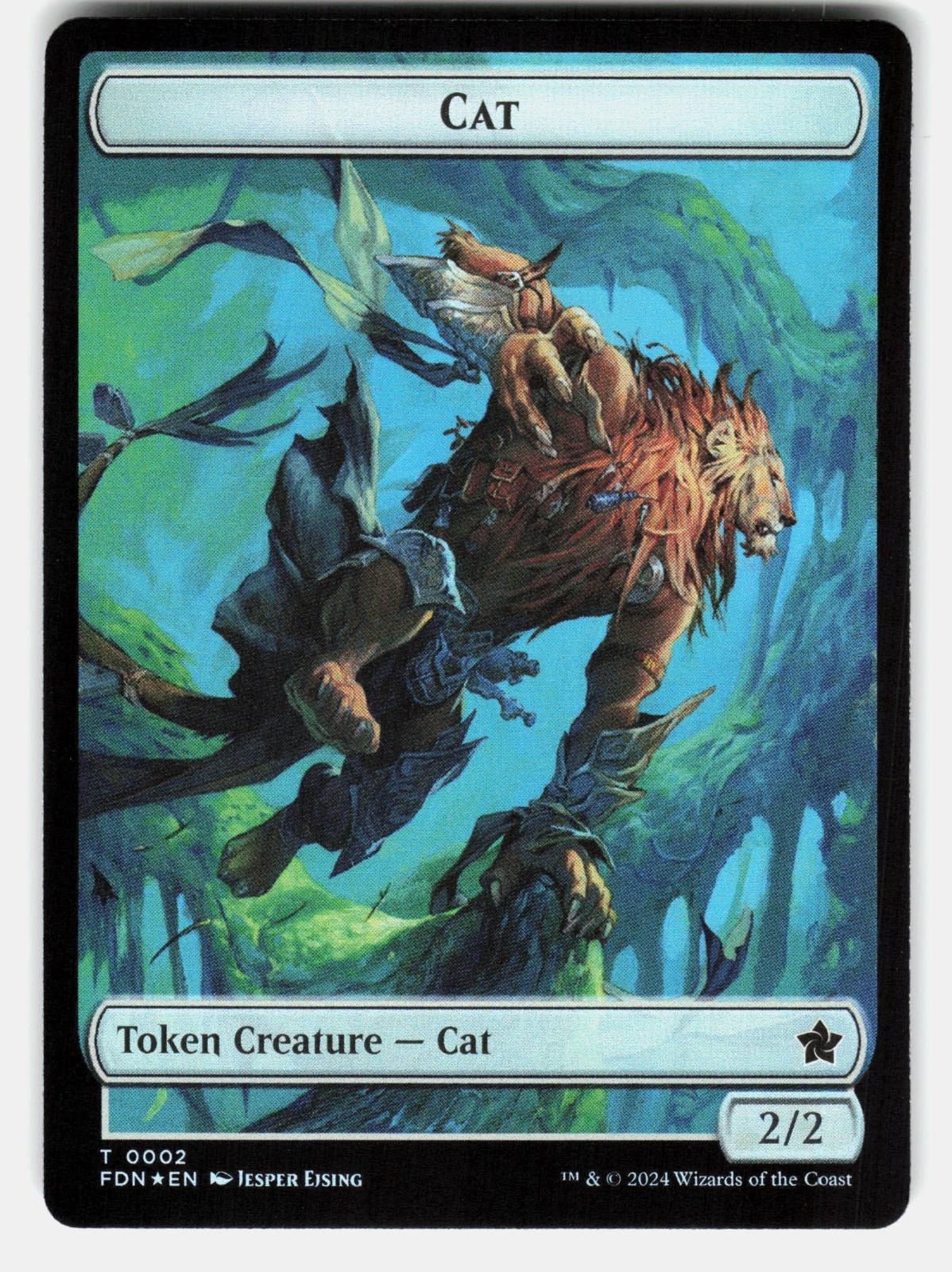 CAT (0001) // CAT (0002) DOUBLED SIDED TOKEN FOIL   MTG   EJSING NM/M1