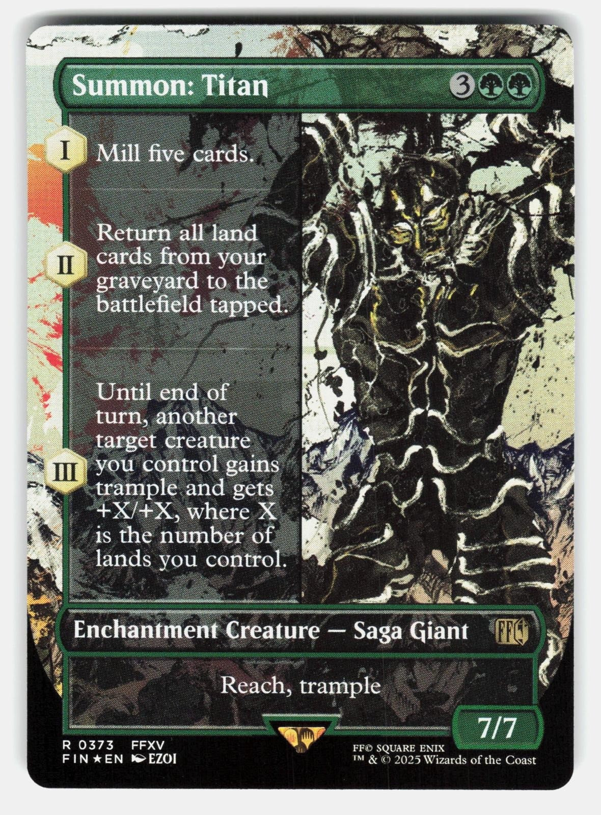 SUMMON: TITAN (BORDERLESS) 373 FOIL   Magic: The Gathering   2025 EZOI NM/M0