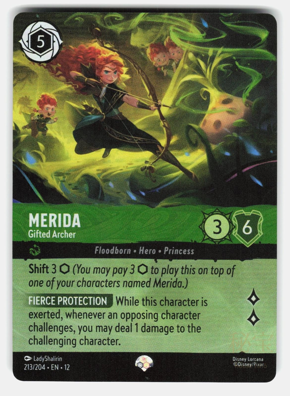 MERIDA   GIFTED ARCHER (EPIC) 213/204 HOLO   LORCANA   NM/M0