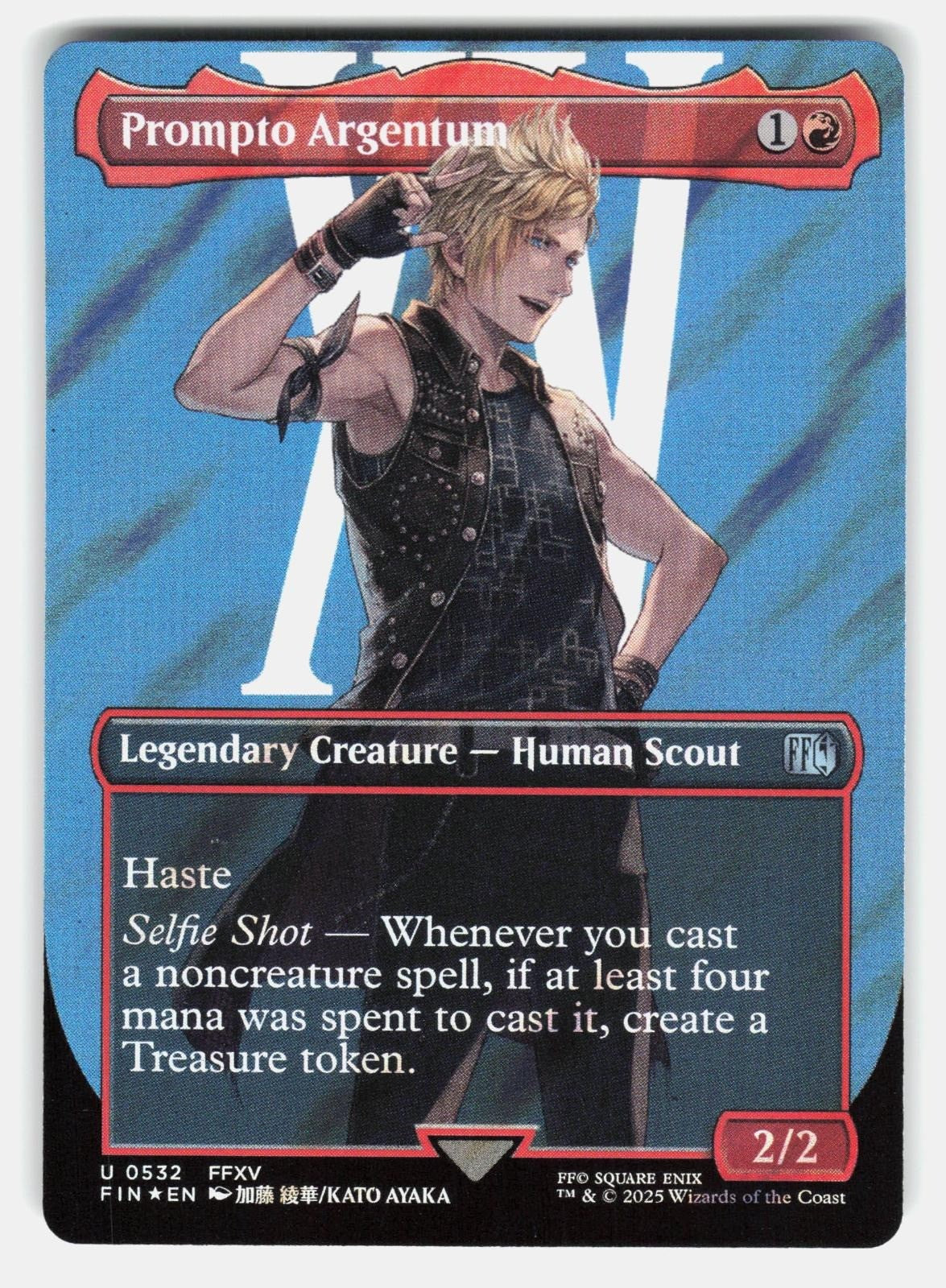 PROMPTO ARGENTUM (BORDERLESS) (SURGE FOIL)   Magic: The Gathering   AYAKA NM/M0