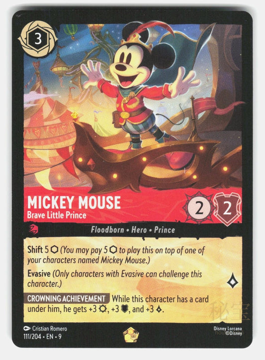 MICKEY MOUSE   BRAVE LITTLE PRINCE 9 111/204   Lorcana   2025 ROMERO NM/M0