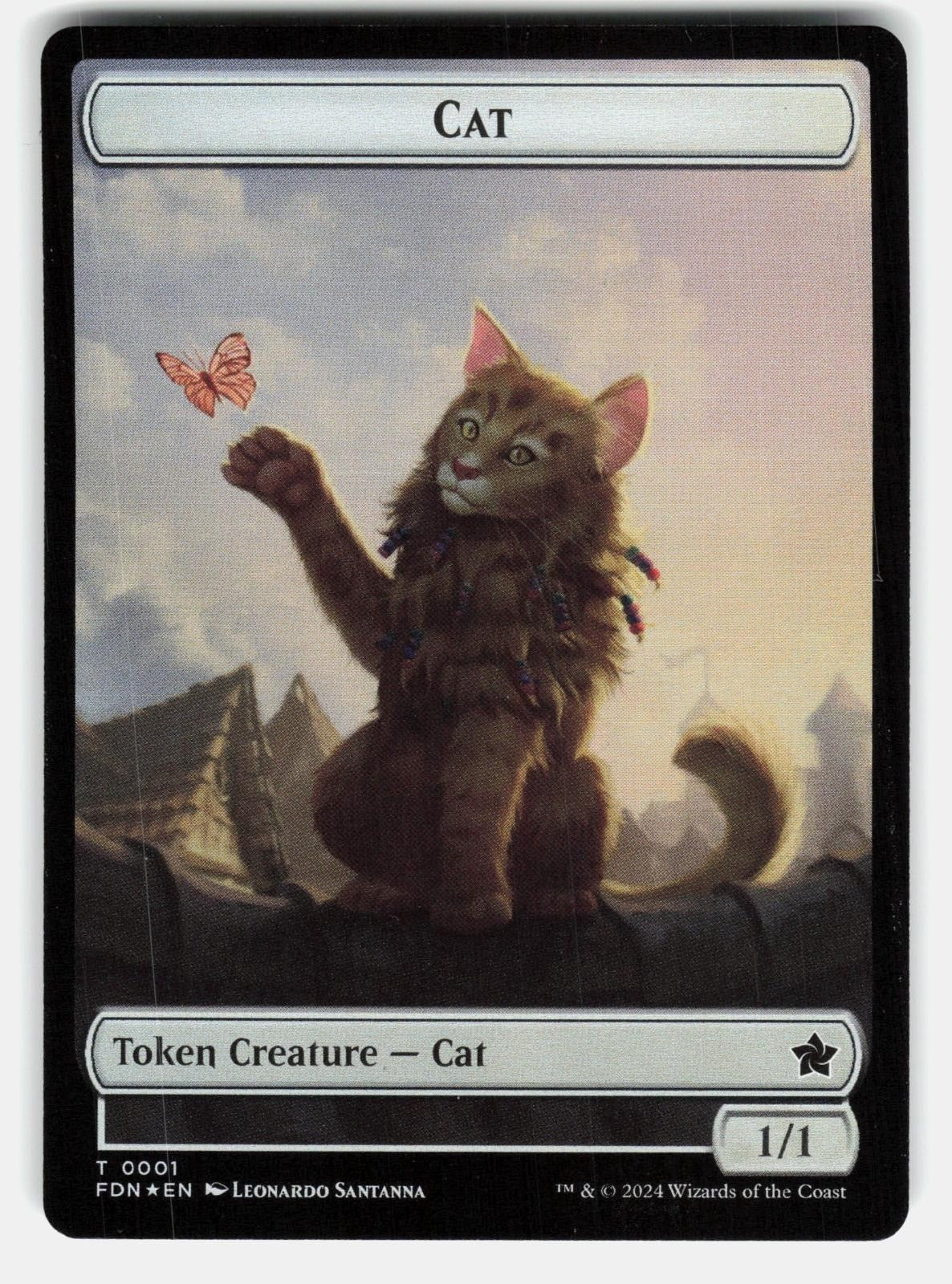 CAT (0001) // CAT (0002) DOUBLED SIDED TOKEN FOIL   MTG   EJSING NM/M0
