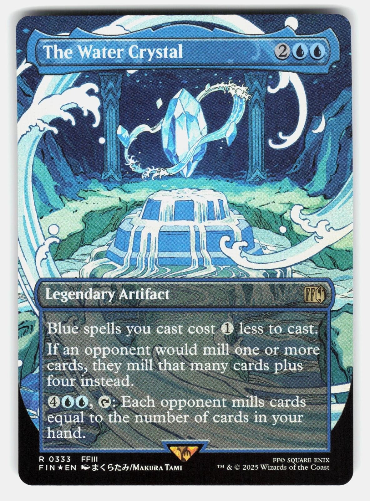 THE WATER CRYSTAL (BORDERLESS) 333 FOIL   Magic: The Gathering   2025 TAMI NM/M0