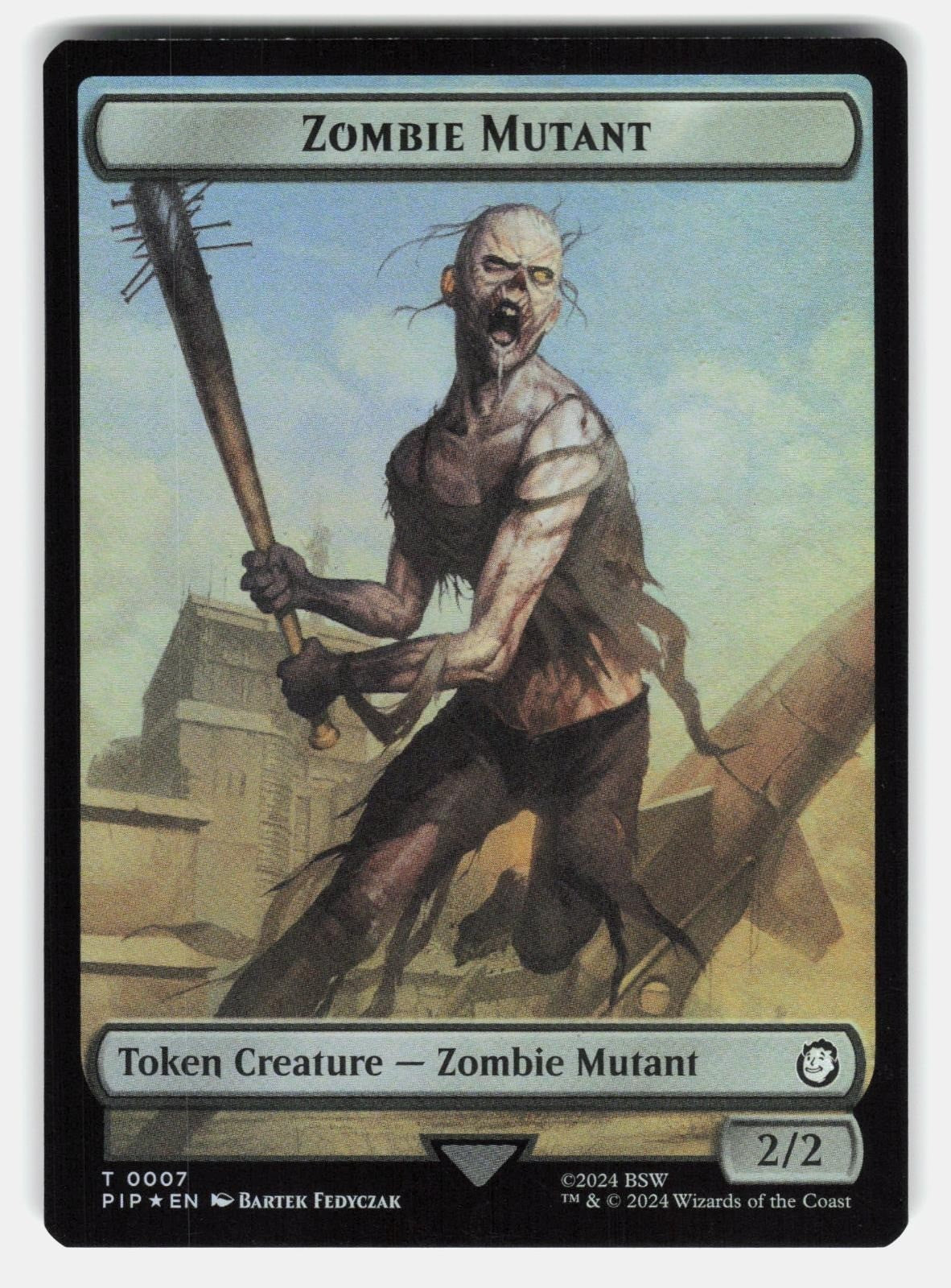 RADIATION // ZOMBIE MUTANT DOUBLE SIDED TOKEN FOIL   MTG    FEDYCZAK NM/M0