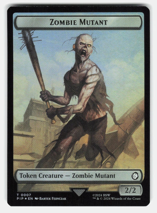 RADIATION // ZOMBIE MUTANT DOUBLE SIDED TOKEN FOIL   MTG    FEDYCZAK NM/M0