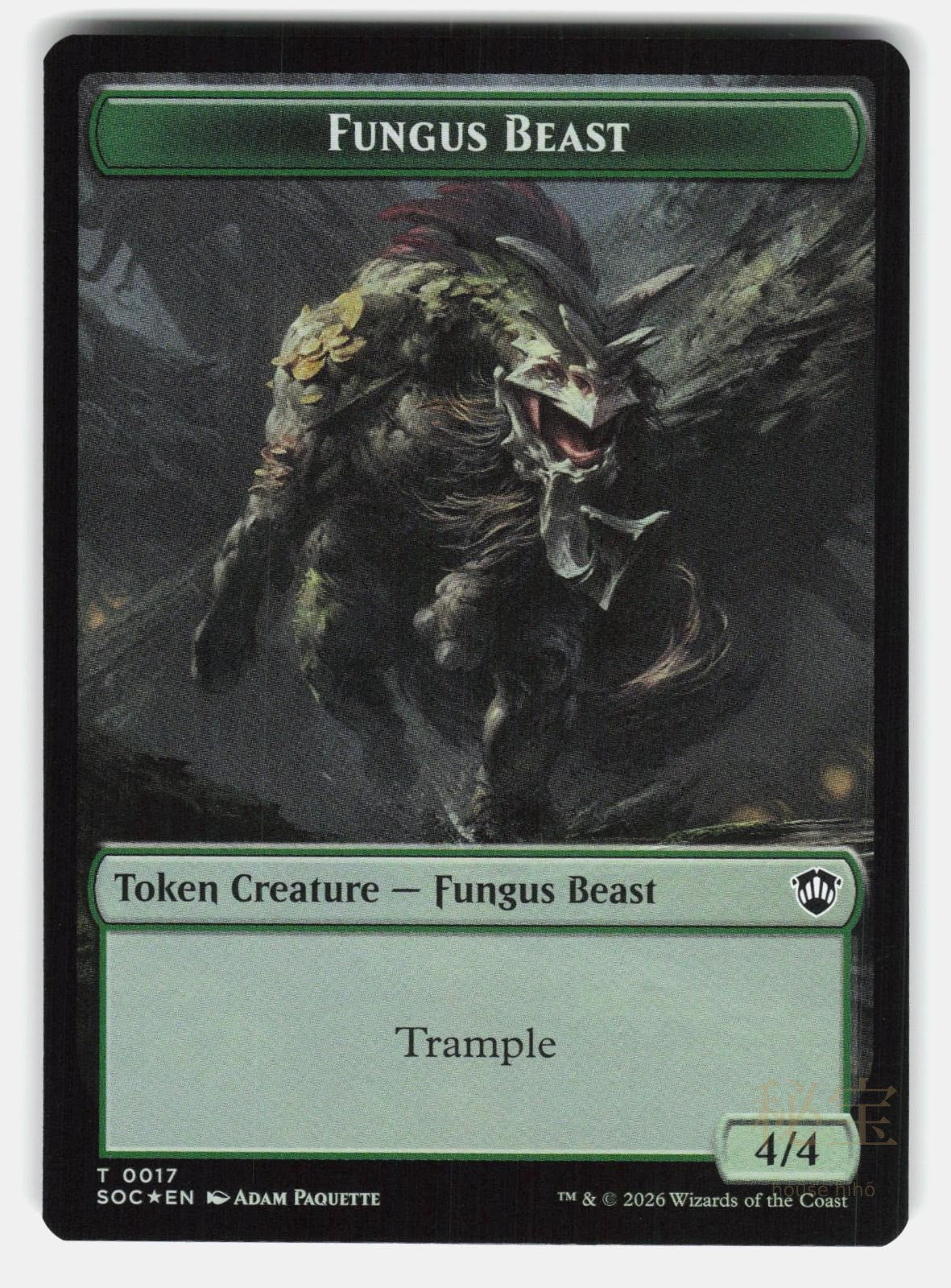 GOAT // FUNGUS BEAST DOUBLE SIDED TOKEN SOC 4 // 17 FOIL   MTG   PAQUETTE NM/M0