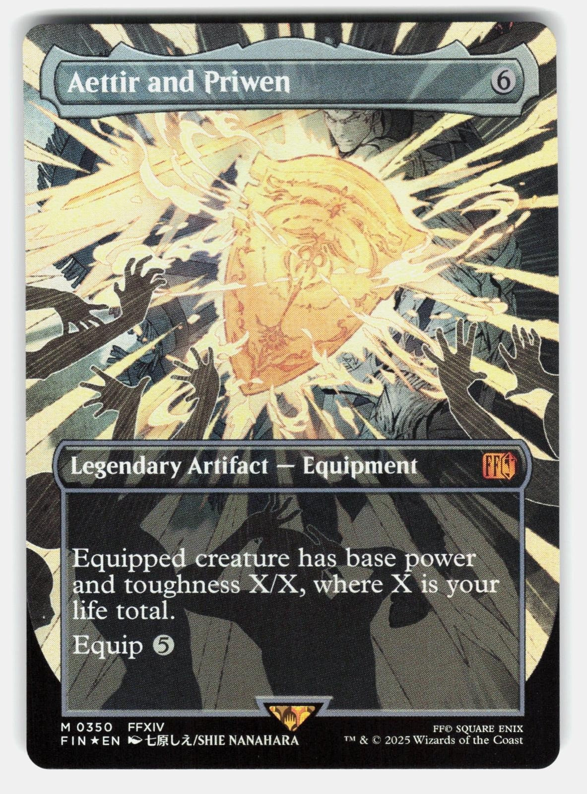 AETTIR AND PRIWEN (BORDERLESS) 350 FOIL   Magic: The Gathering   NANAHARA NM/M0