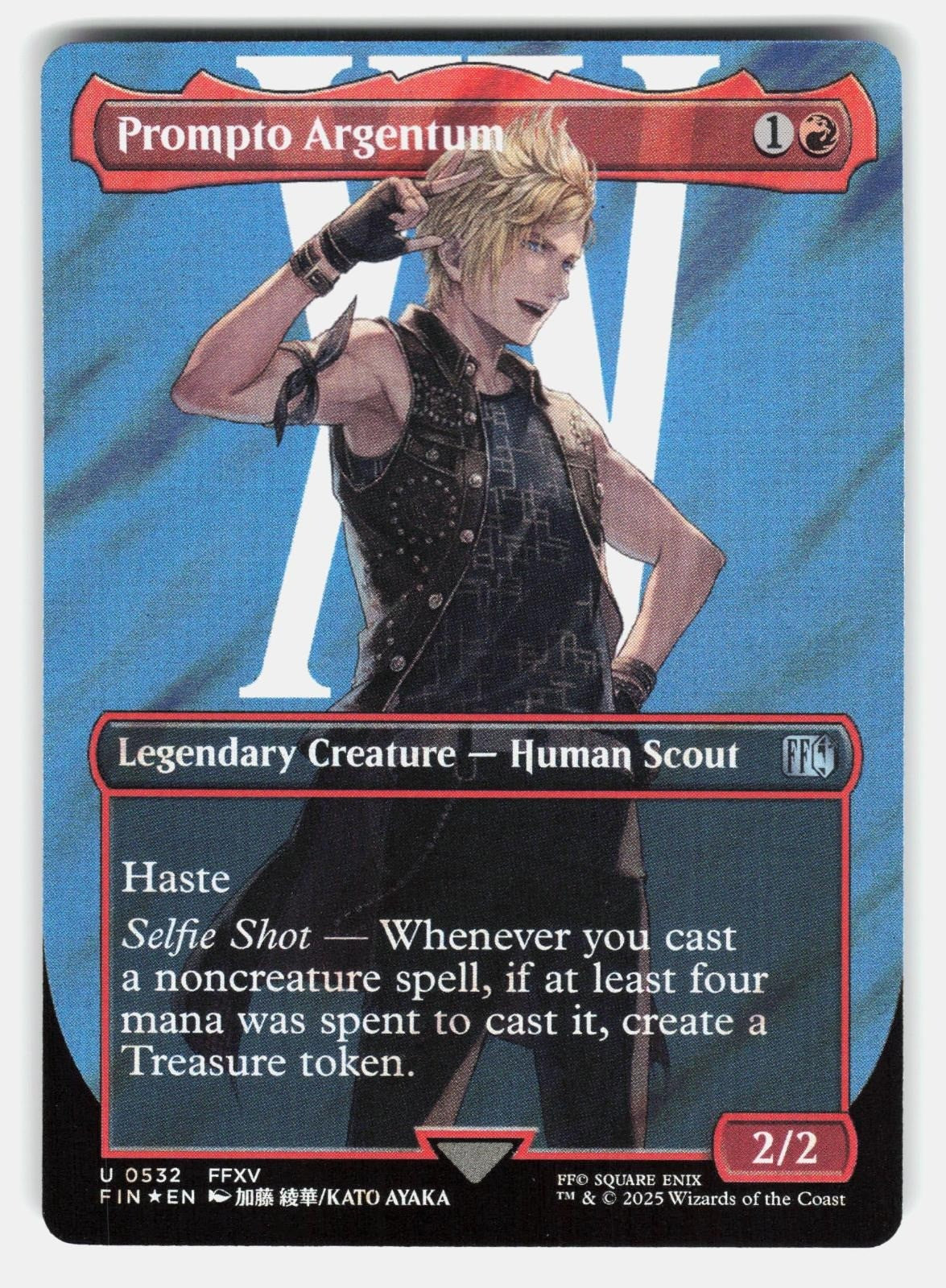 PROMPTO ARGENTUM (BORDERLESS) (SURGE FOIL)   Magic: The Gathering   AYAKA NM/M0