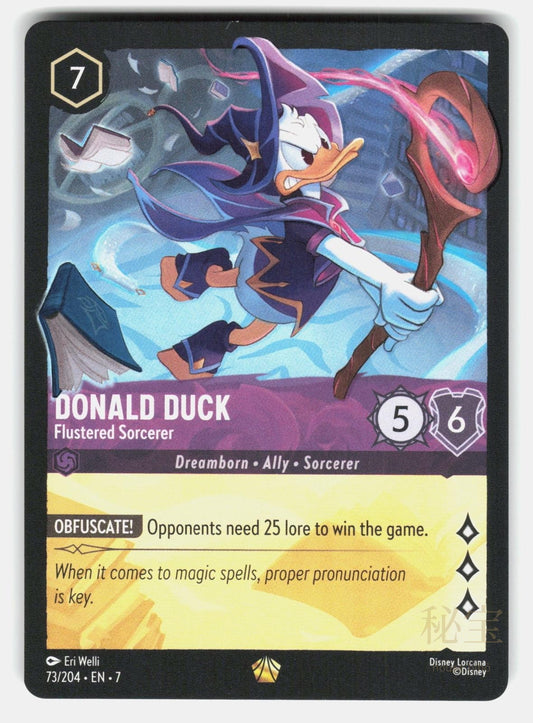 DONALD DUCK   FLUSTERED SORCERER 73/204   LORCANA   NM/M0
