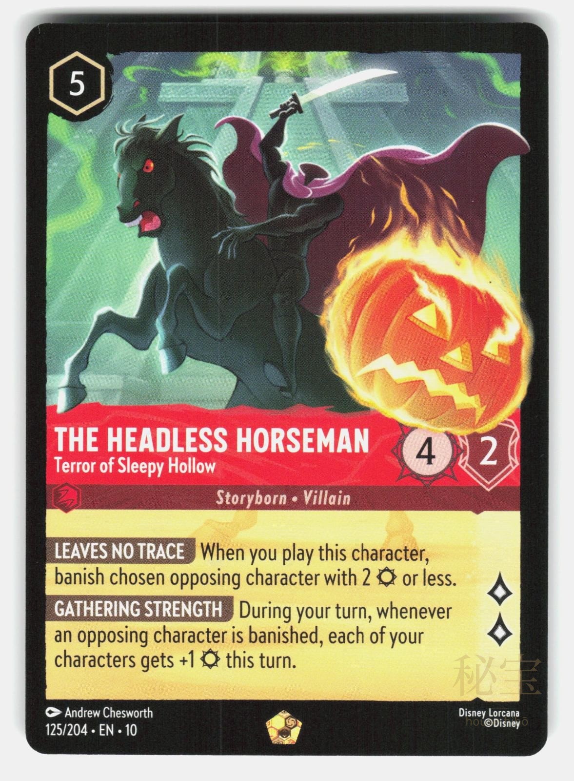 THE HEADLESS HORSEMAN - TERROR OF SLEEPY HOLLOW 125/204 - LORCANA - NM/M0