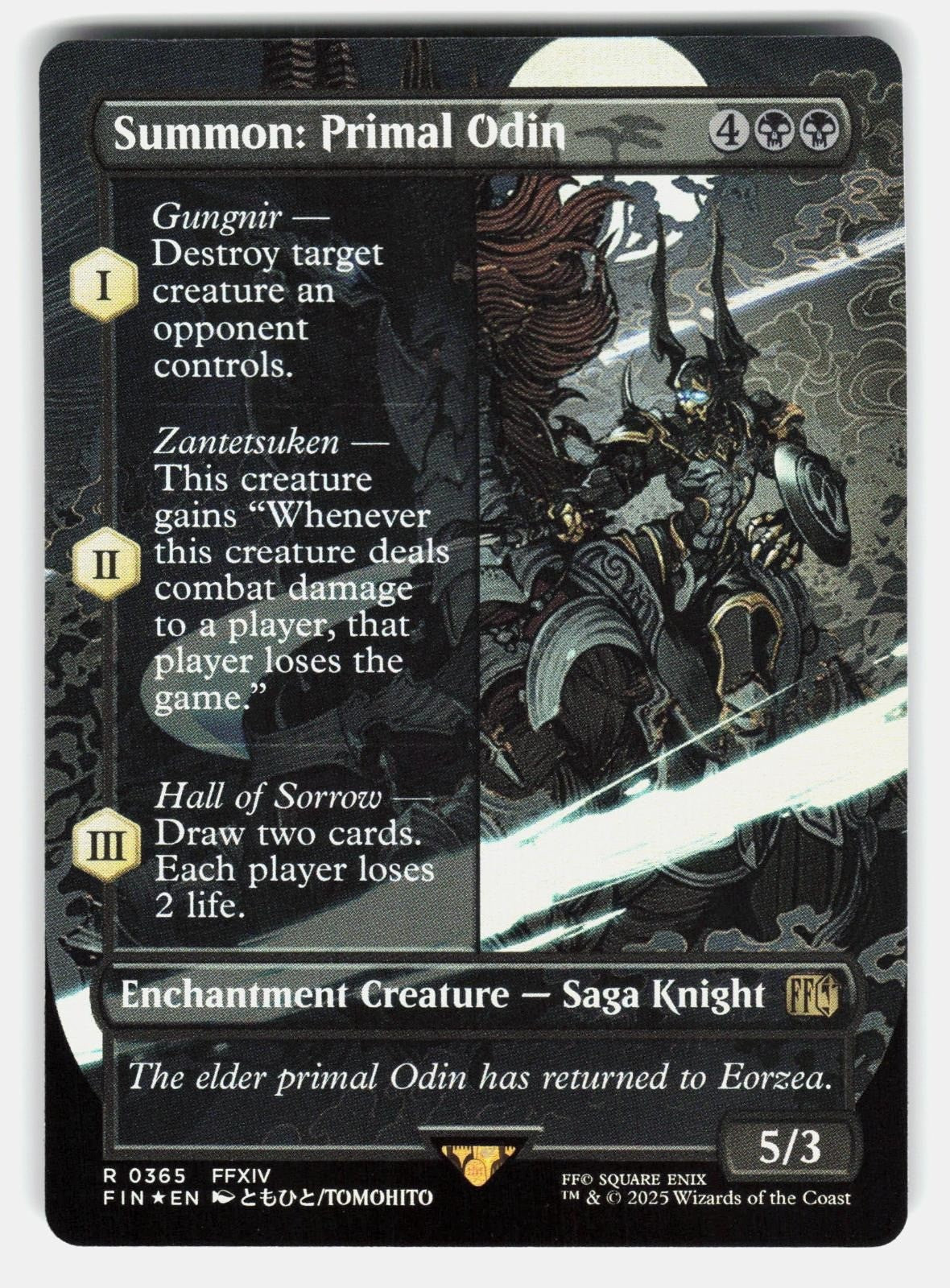 SUMMON: PRIMAL ODIN (BORDERLESS) 365 FOIL   Magic: The Gathering   TOMOHITO NM/M0