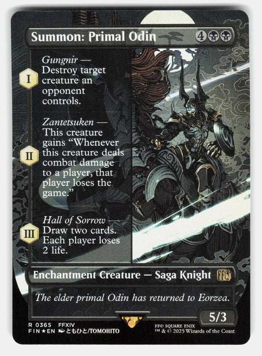 SUMMON: PRIMAL ODIN (BORDERLESS) 365 FOIL   Magic: The Gathering   TOMOHITO NM/M0
