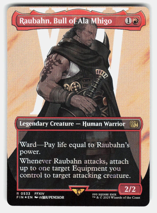 RAUBAHN, BULL OF ALA MHIGO (BORDERLESS) (SURGE FOIL) 533 FOIL   MTG PENEKOR NM/M0