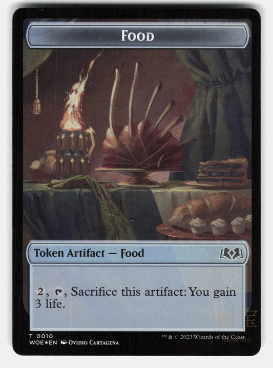 RAT // FOOD (0010) DOUBLE SIDED TOKEN FOIL   Magic: The Gathering   CARTAGENA NM0