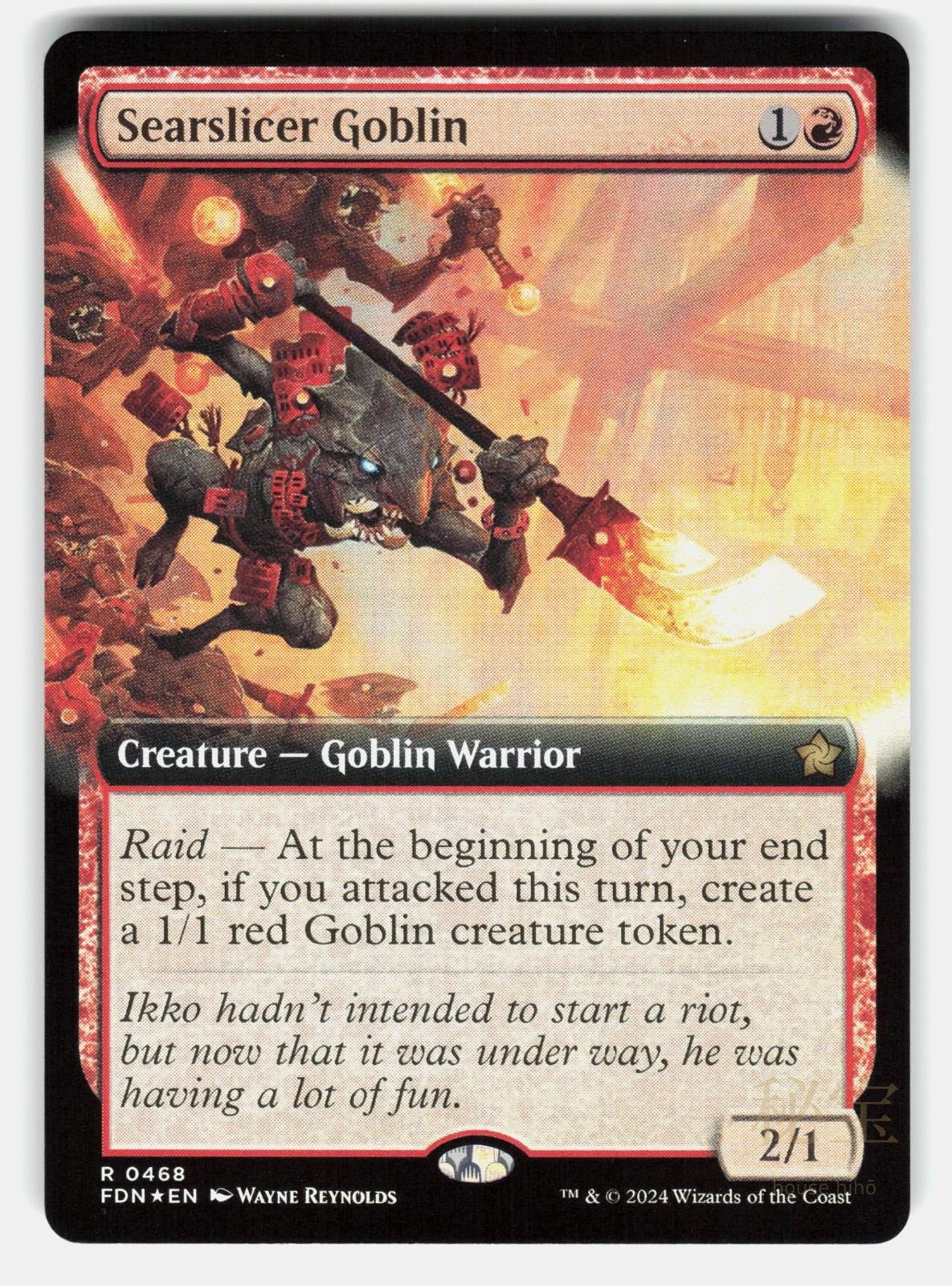 SEARSLICER GOBLIN (EXTENDED ART) FOIL   Magic: The Gathering   WIJAYA NM/M0