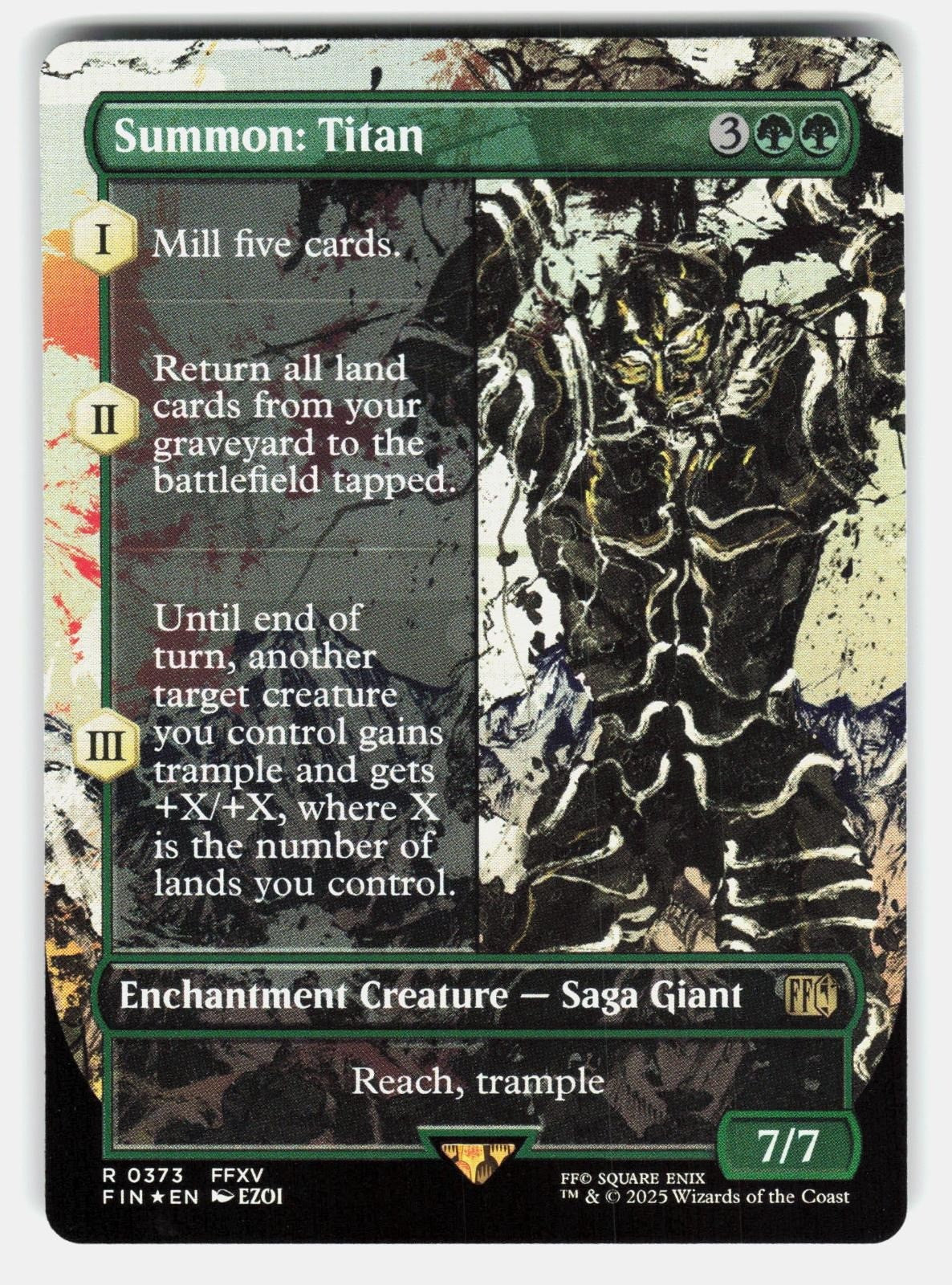 SUMMON: TITAN (BORDERLESS) 373 FOIL   Magic: The Gathering   2025 EZOI NM/M0
