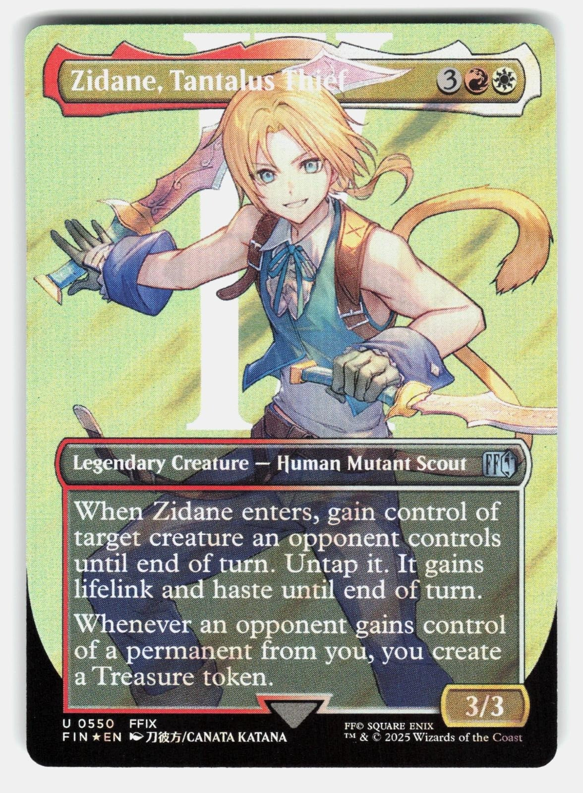 ZIDANE, TANTALUS THIEF (BORDERLESS) (SURGE FOIL)   MTG   KATANA NM/M0