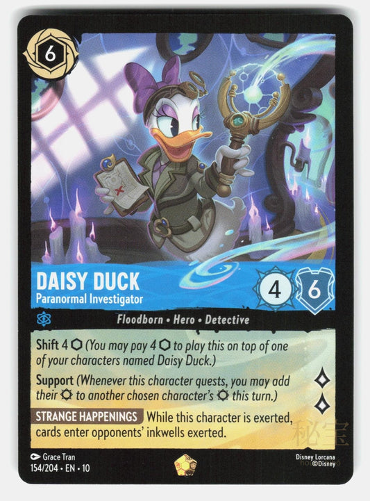 DAISY DUCK   PARANORMAL INVESTIGATOR 10 154/204   Lorcana   2025 TRAN NM/M0