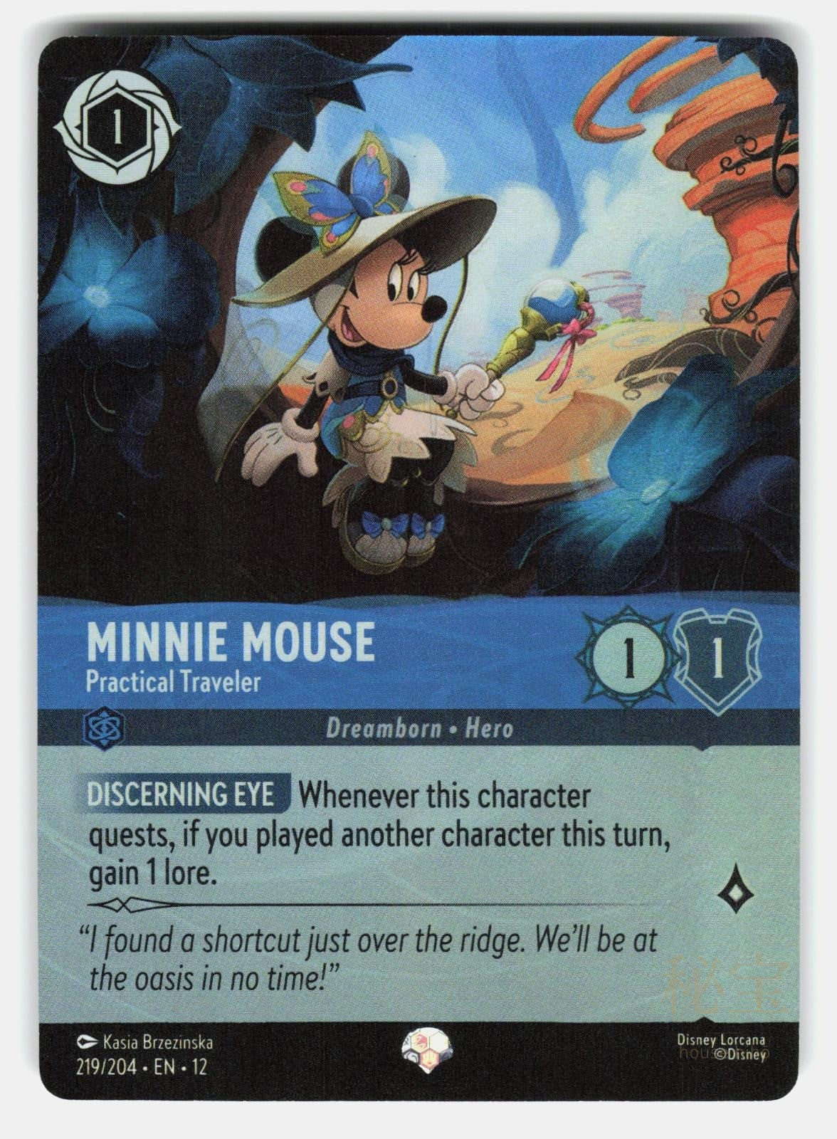 MINNIE MOUSE   PRACTICAL TRAVELER (EPIC) 219/204 HOLO   LORCANA   NM/M0