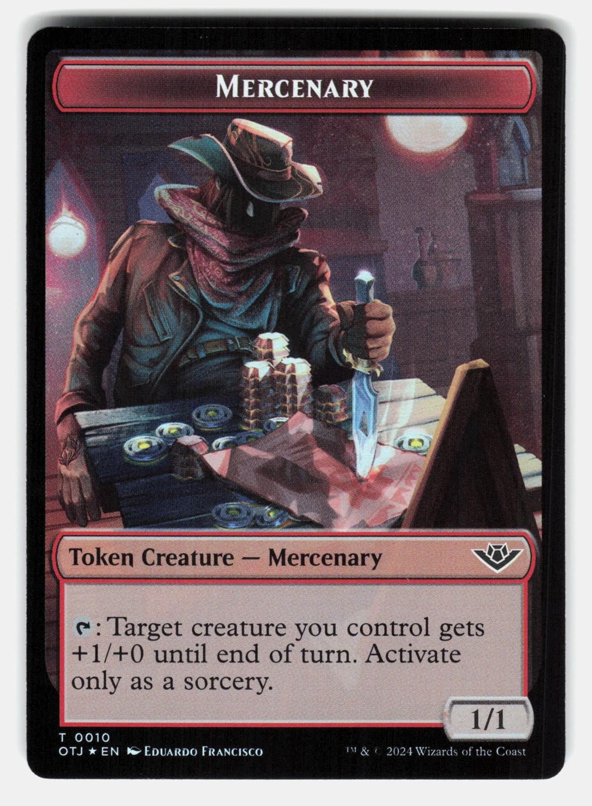 MERCENARY // METEORITE DOUBLE SIDED TOKEN FOIL   Magic: The Gathering  WONG NM/M1