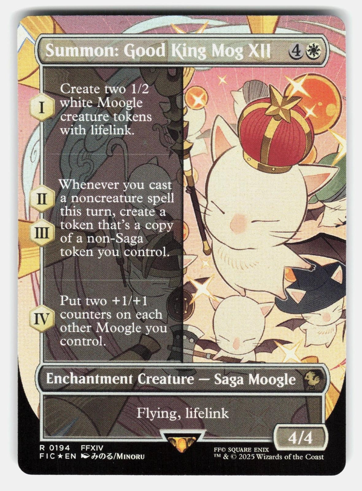 SUMMON: GOOD KING MOG XII (BORDERLESS) 194 FOIL   MTG   MINORU NM/M0