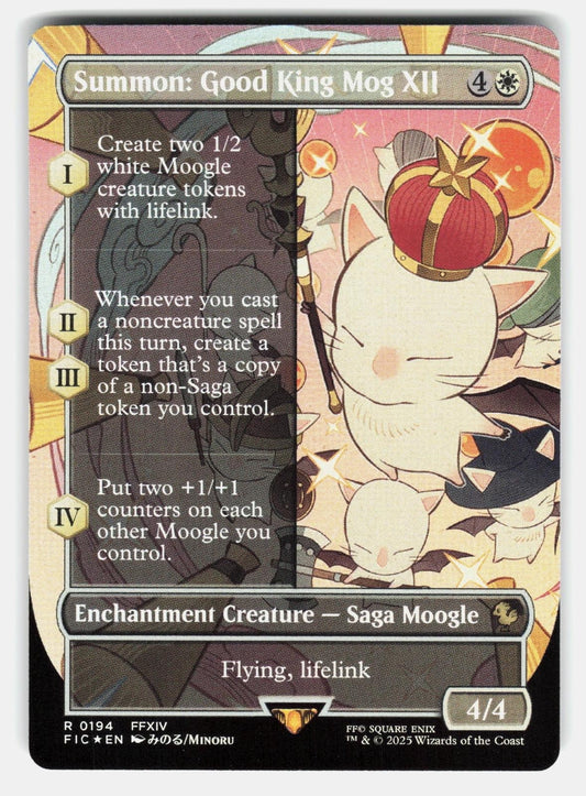SUMMON: GOOD KING MOG XII (BORDERLESS) 194 FOIL   MTG   MINORU NM/M0