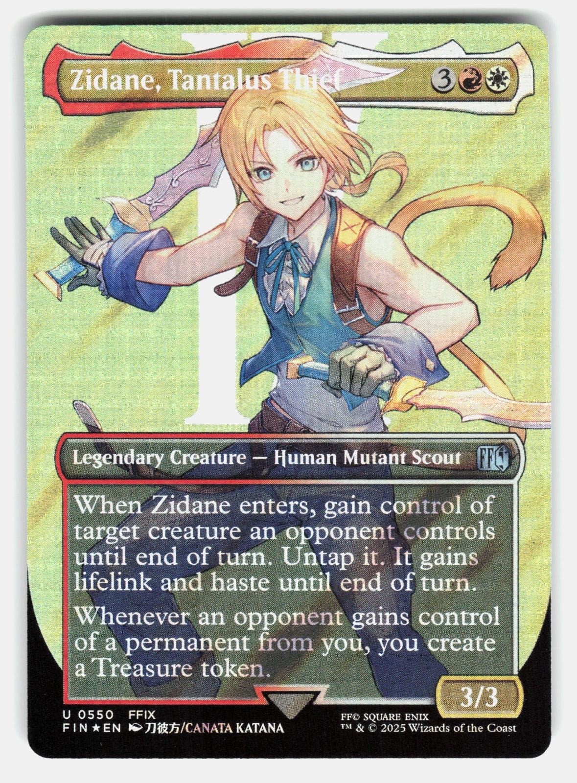 ZIDANE, TANTALUS THIEF (BORDERLESS) (SURGE FOIL)   MTG   KATANA NM/M0