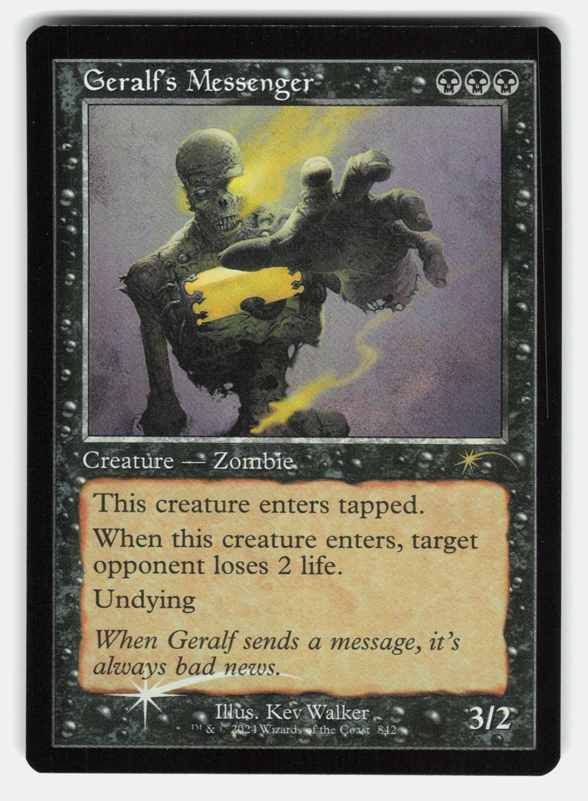 GERALF'S MESSENGER (842) (RETRO FRAME) FOIL   Magic: The Gathering   WALKER NM/M0